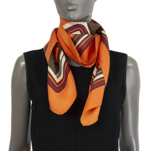 LES COUPES HERMES SCARF BY FRANCOISE DE LA PERRIERE REVERSIBLE OPERA SCARF/SHAWL - Picture 3 of 17